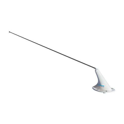 CI-222 AM FM Bent Whip Antenna | 88-108 MHz and 550-1600 MHz, 50Ω, 50 Watts, BNC, 4 Hole Mount