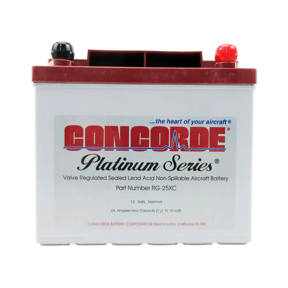 Concorde RG-25XC aircraft battery
